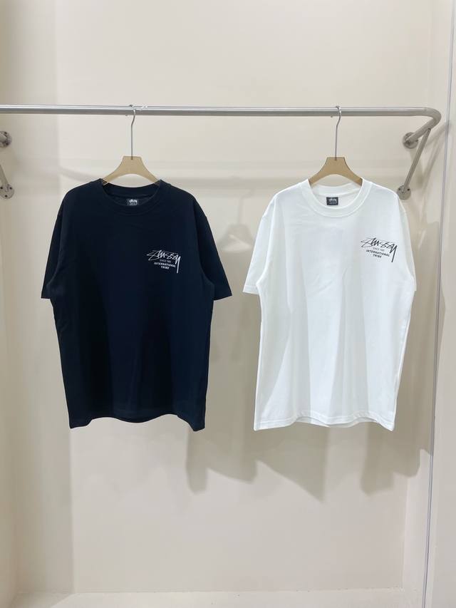 A08# Stussy Spring and Summer Series Classic Printed Letter Logo 260g Double Yar