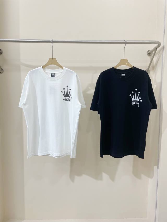 A04# Stussy Spring and Summer Series Classic Printed Letter Logo 260g Double Yar
