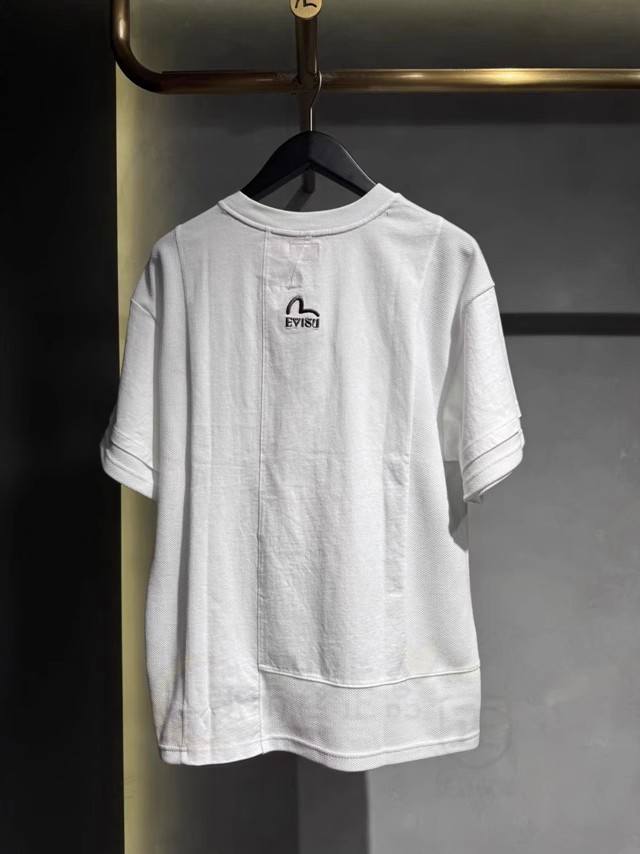 Evis God 2025 Summer New Men's House Flower Seagull Print Embroidery Super Loose