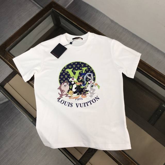 Dl04 Dlouis Vuitton Dlv Louis Vuitton 25Ss new summer round neck short-sleeved T