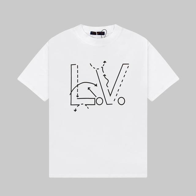 Dl55 Dlv Dlouis Vuitton Louis Vuitton Dlogo printed letter short-sleeved T-shirt