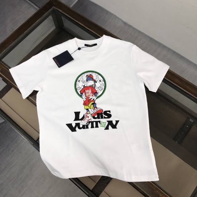 Dl03 Dlouis Vuitton Dlv Louis Vuitton 25Ss new summer round neck short sleeve T-