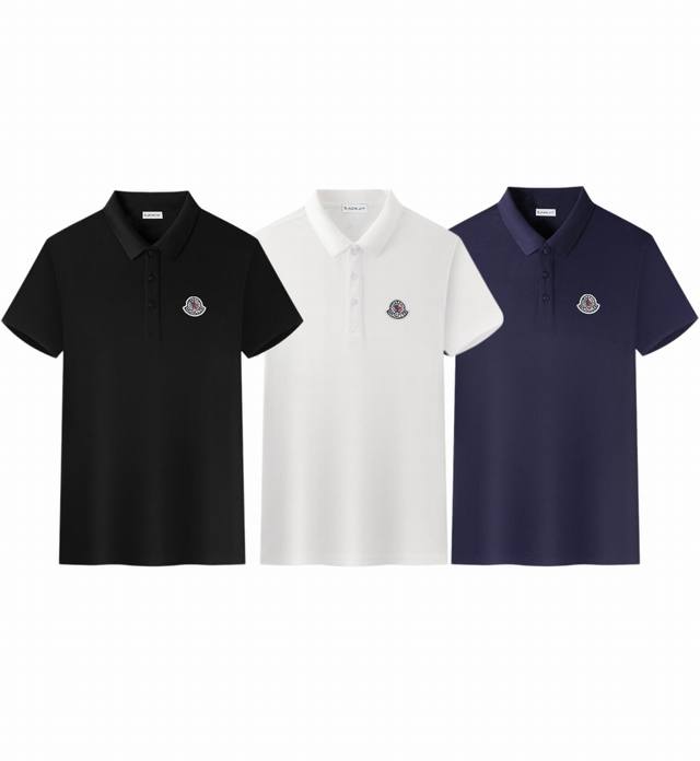 New model number: M2003 Moncler 2025 new short-sleeved lapel Polo shirt Customiz