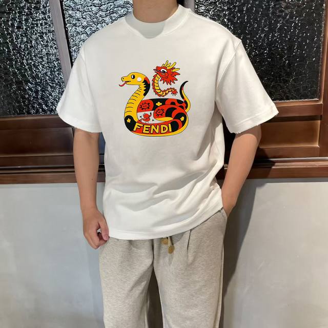 Style number: Fd51 Fendi 25Ss Master-designed trendy new printed round neck shor