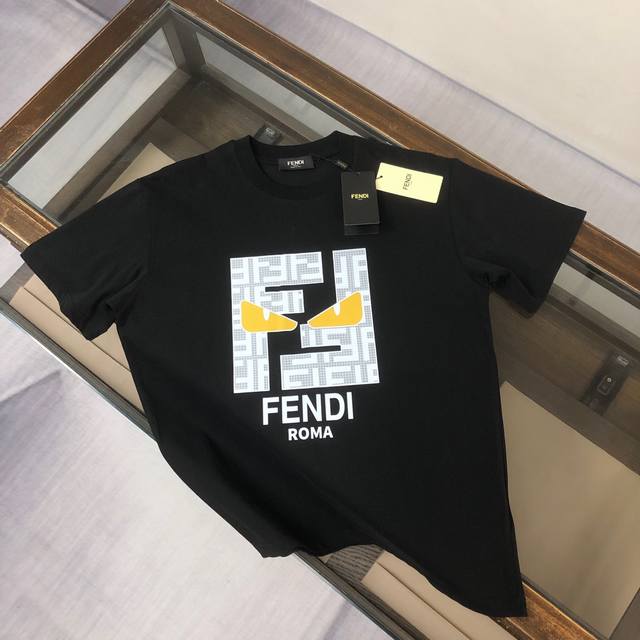 Style number: Fd37 Fendi 2025 new summer round neck short-sleeved T-shirt! - 260