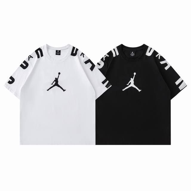 350# Jordan T-shirt black and white M-Xxl