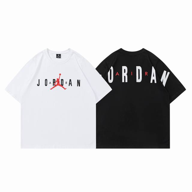 331#Aj flying man short sleeve black white M-Xxl