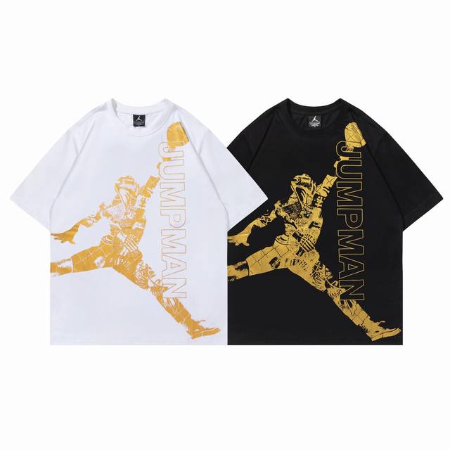250# Jordan short sleeve black white M-Xxl