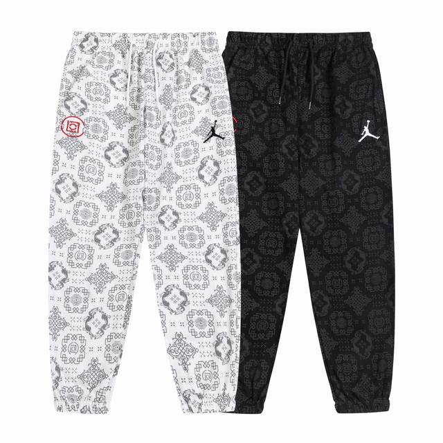 301 #Aj flying terry sweatpants black and white M-Xxl