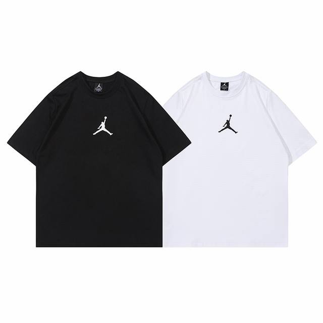 298# Jordan short sleeve black white M-Xxl
