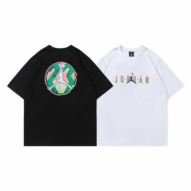 292# Jordan short sleeve black white M-Xxl