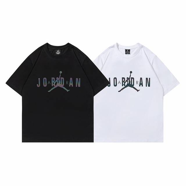 283# Jordan short sleeve black white M-Xxl