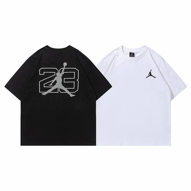266# Jordan short sleeve black and white M-Xxl