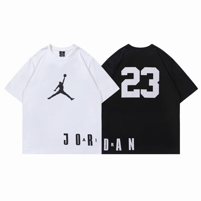236# Jordan short sleeve black white M-Xxl