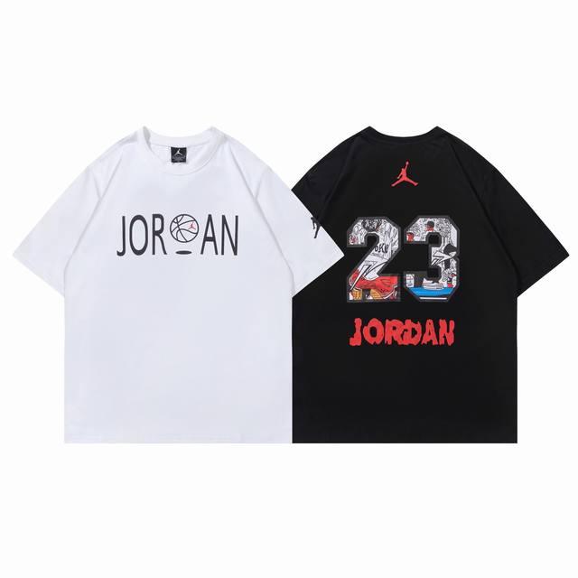 213# Jordan short sleeve black white M-Xxl