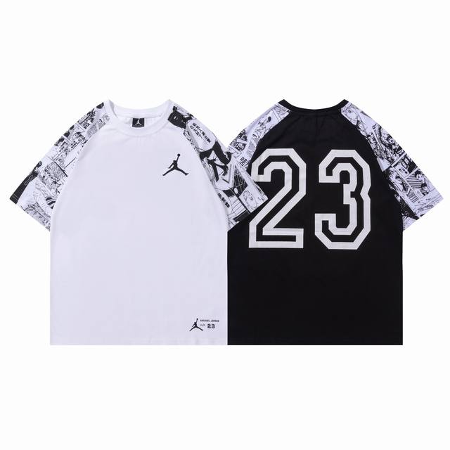 201# Jordan short sleeve black white M-Xxl
