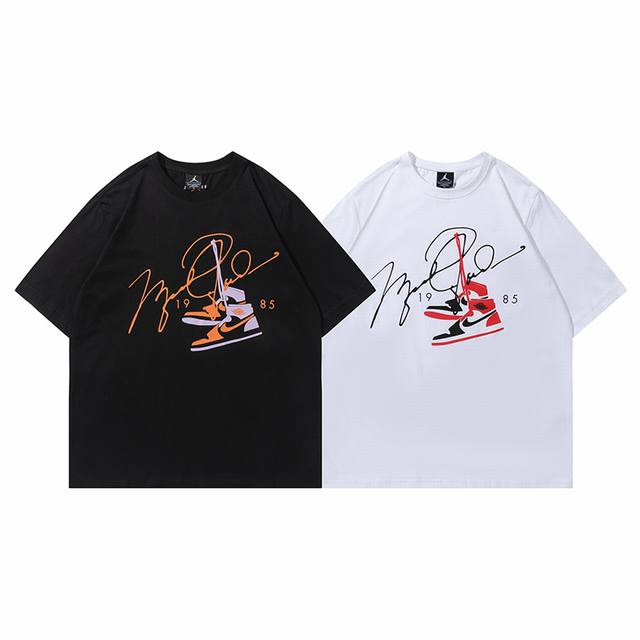 268# Jordan short sleeve black and white M-Xxl