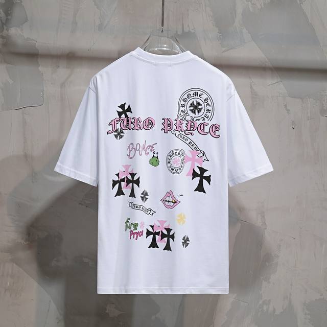 Fashion classic full print cross lips hand-painted letters printed casual short-