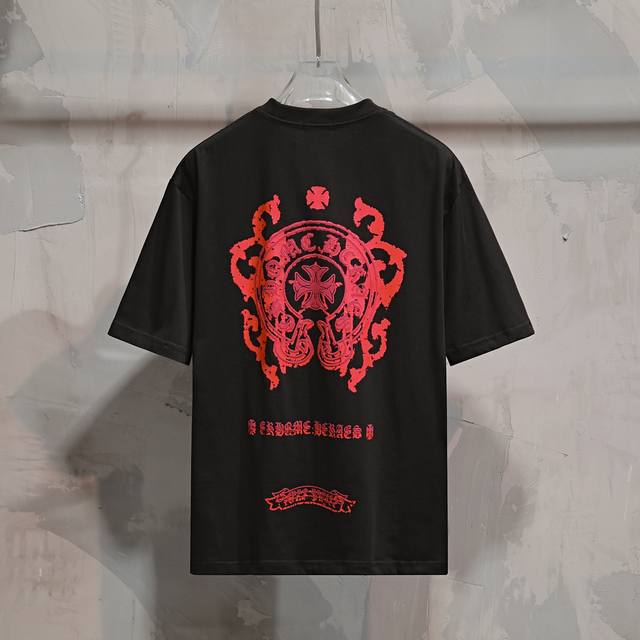 Fashion brand sword horseshoe letter print casual short-sleeved T-shirt, unisex
