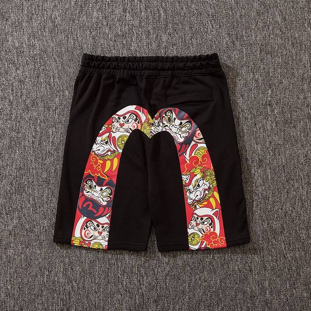 DaM Club Partner Daruma Element Printed Terry Cropped Pants, Terry Thin Sweater