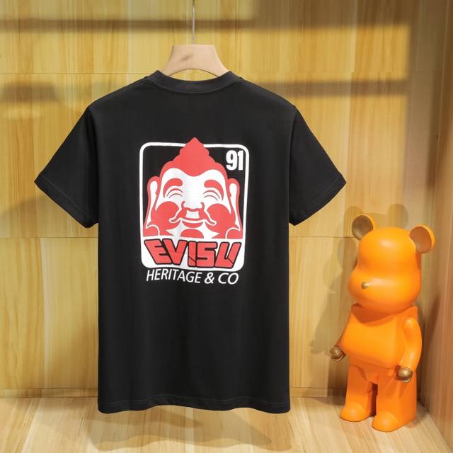 Fushen's new summer Buddha head seagull letter printed short-sleeved T-shirt, ma