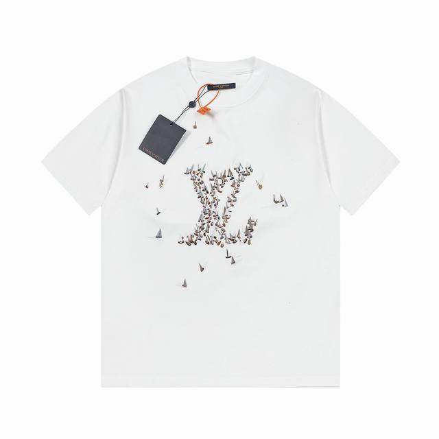 Lv Louis Spring and Summer new sailboat embroidered short-sleeved T-shirt, high-