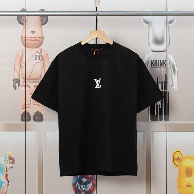 Lv Louis Spring and Summer new Lu high-pressure flower short-sleeved T-shirt The