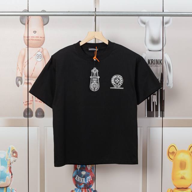 Chrome Hearts rhinestone short-sleeved T-shirt with high-end rhinestone embossin