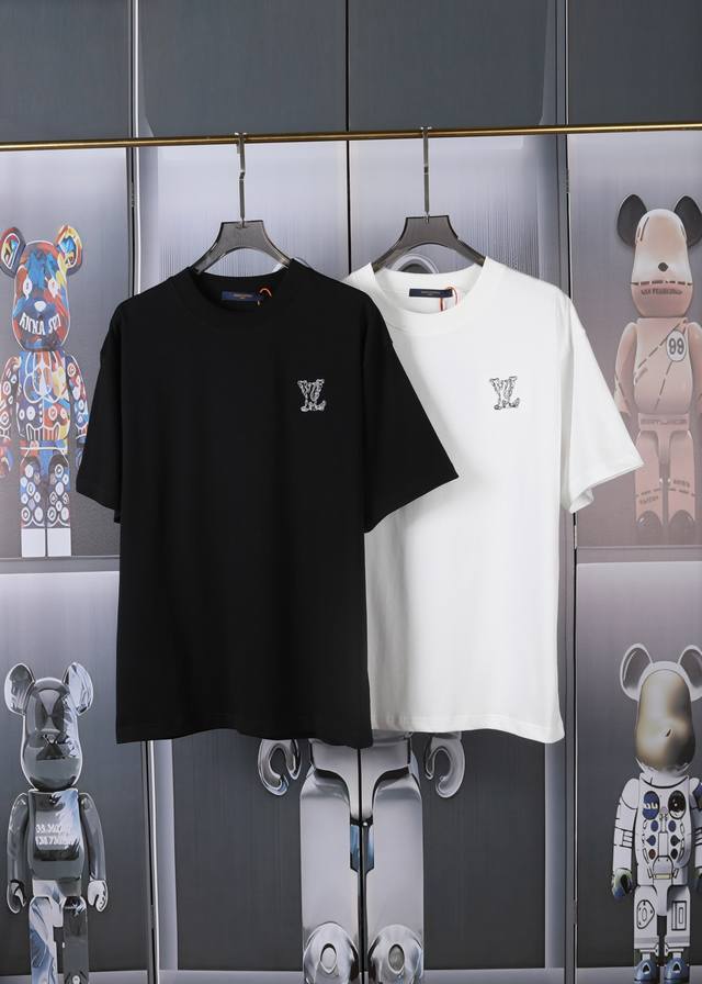 Lvlujia new floral embroidered logo short sleeves, high quality heavy double yar