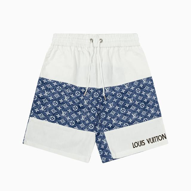 Louis Vu Logo patchwork fashion casual shorts are very comfortable to wear. Low-