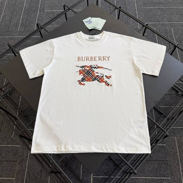 Style No. B001 Burberry 25Ss New Zhanma Heavy Industry Embroidered Short Sleeve
