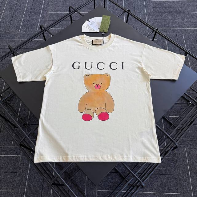 Style No. G001 Gucci new cartoon bear print short-sleeved T-shirt Customized 240