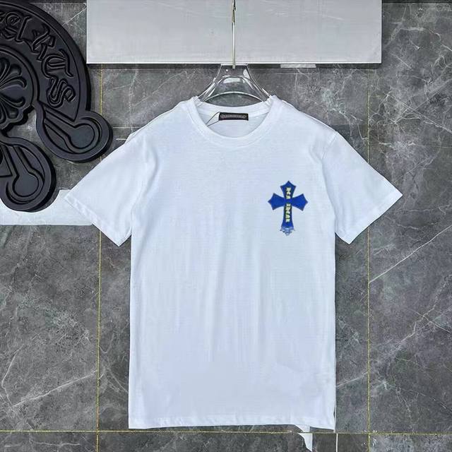 Style No. Ys154 Chrome Hearts new printed short-sleeved T-shirt uses custom fabr