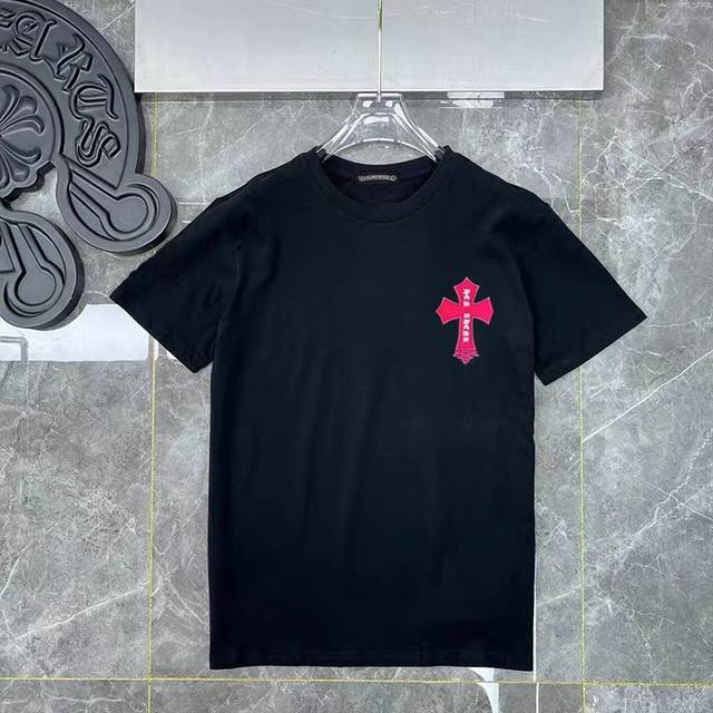 Style No. Ys153 Chrome Hearts new printed short-sleeved T-shirt uses custom fabr