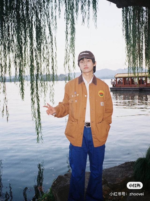 K07# Top version Carhart Michigan Stussy God-level joint workwear jacket couple