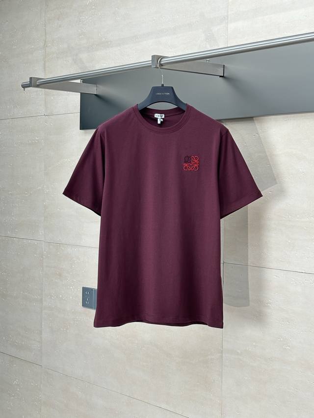 Loewe* Loewe 25Ss new embroidered cotton short-sleeved T-shirt Made of imported