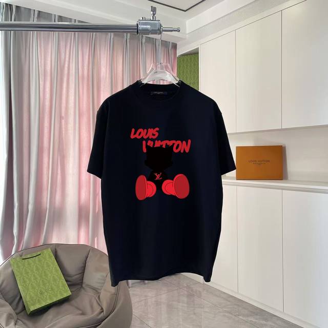 Lv*Louis Vuitton 2025 summer new personalized letter logo printing custom fabric