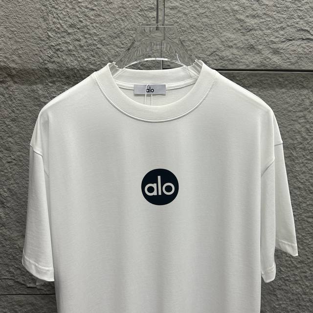 Alo*2025 Spring and Summer Classic Simple Round Letter Thick Plate Three-dimensi