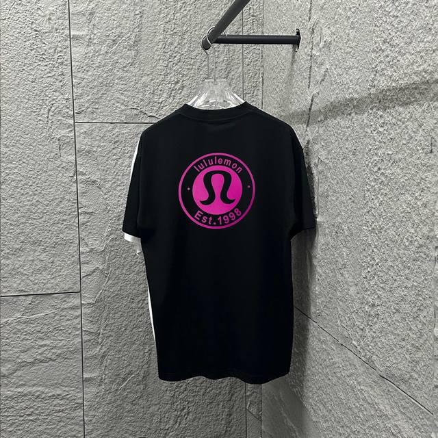 Lulu*Lemon*Lulu 2025 spring and summer new short-sleeved T-shirt with classic le