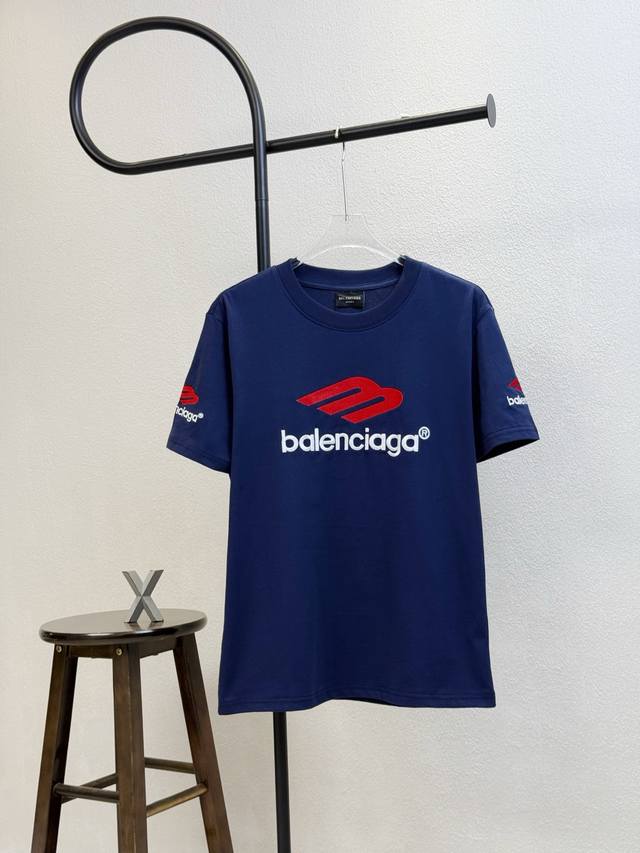 Style No. Xb58 New navy blue Balenciaga big logo italic 3M letters embroidered s