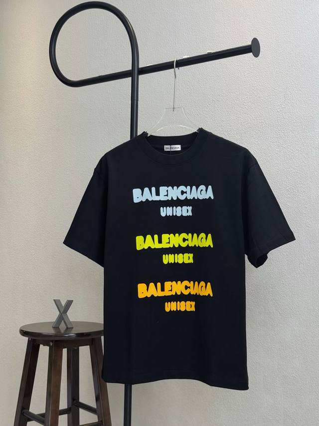 Style No. X151 Balenclaga short-sleeved shirt with horizontal stripes and letter