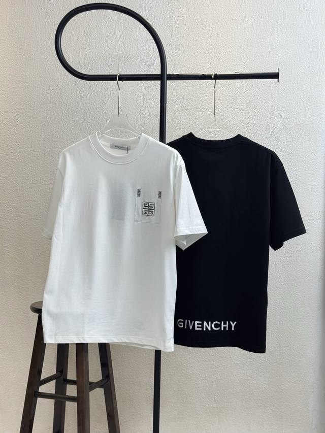 Style No. X149 Givenchy classic pocket logo embroidered round neck short sleeves