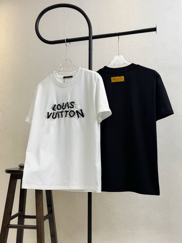 Model No. Xb69 Lv Louis Vuitton logo Logo letter pattern embroidery round neck s