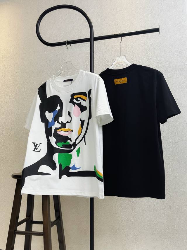 Style No. Xb73 Lv Louis Vuitton catwalk model full face print round neck short s