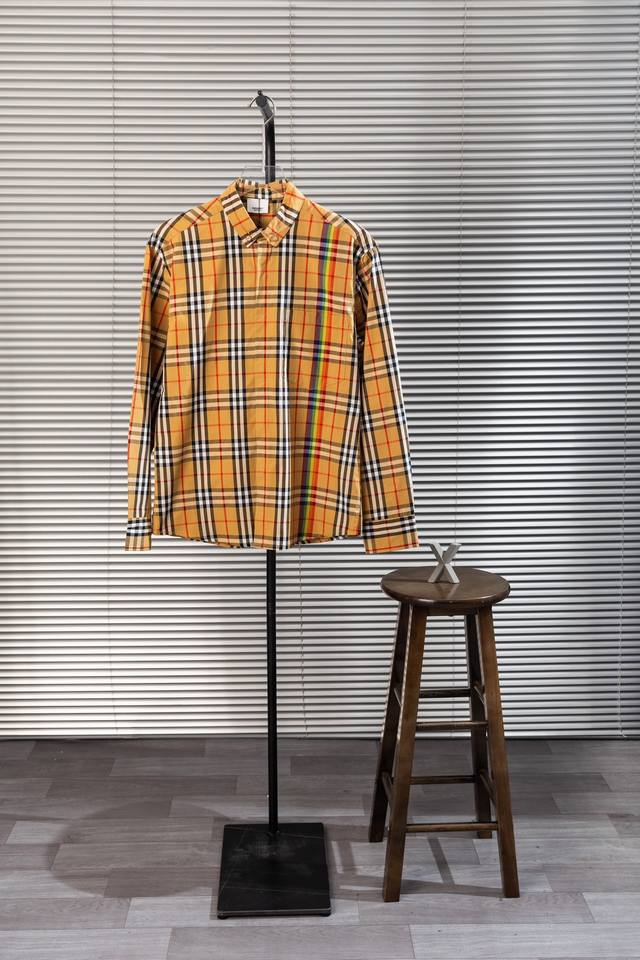 Style No. X04 Burberry rainbow striped plaid shirt Xiaohongshu hot item All cust