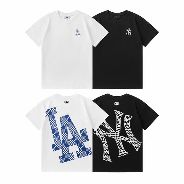 Style 613 Mlb New York Yankees checkerboard logo on the back Round neck short sl