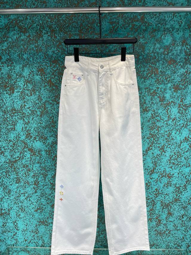 Louis Vuitton Lv Donkey letter colorful embroidered jeans trousers Style number: