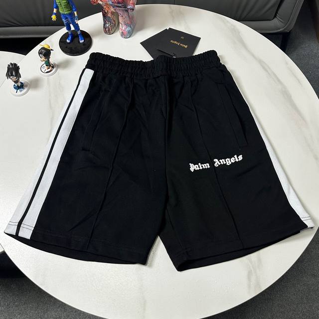 Correct version Palm Angels Palm Angels striped terry shorts retro casual Size: