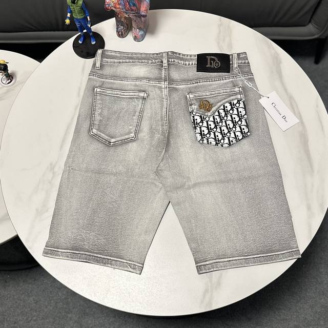 Dior Ss new denim shorts Only high-quality products, look at the fabric, workman