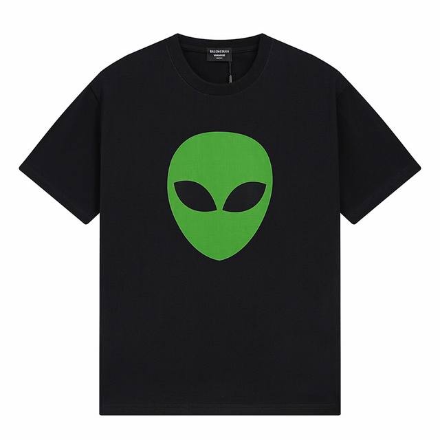 Balenciaga alien print short-sleeves Loose version uses 260g combed cotton doubl